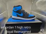 Te koop Air Jordan 1 High Retro Royal Reimagined, Verzenden, Nieuw, Blauw