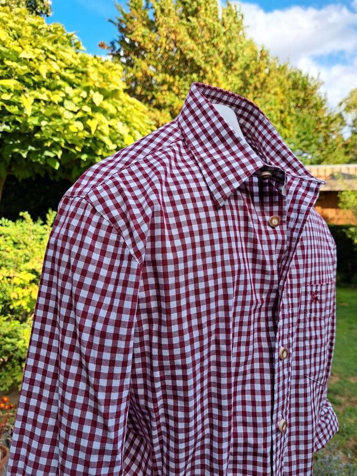 Trachten hemd heren Oktoberfeest Wijnrood 39/40 OS trachten, Kleding | Heren, Carnavalskleding en Feestkleding, Zo goed als nieuw