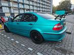 BMW 3-Serie 2.0 I 318 2002 Smaragd groen gewrapped., Auto's, 65 €/maand, Achterwielaandrijving, 1995 cc, Leder en Stof