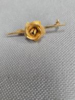 vintage goldtone broche roos, Overige materialen, 4 tot 7 cm, Verzenden, Zo goed als nieuw