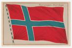 Vlaggen.  Noorwegen.  Reliëfkaart., Overige thema's, Ongelopen, Voor 1920, Verzenden