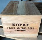Kopke Vintage Port 2003. (OWC) 12 flessen in houten kist, Ophalen of Verzenden, Zo goed als nieuw, Overige gebieden, Port