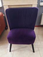 Prachtig paars velvet fauteuiltje, in nieuwstaat, Huis en Inrichting, Fauteuils, Ophalen, Minder dan 75 cm, Zo goed als nieuw