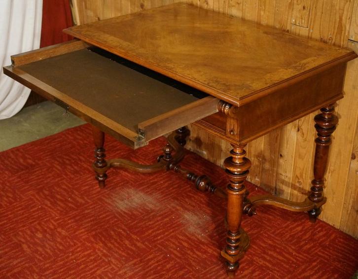 Antiek mahonie bureau plat tafel buro Sidetable schrijftafel, Antiek en Kunst, Antiek | Kantoor en Zakelijk, Ophalen