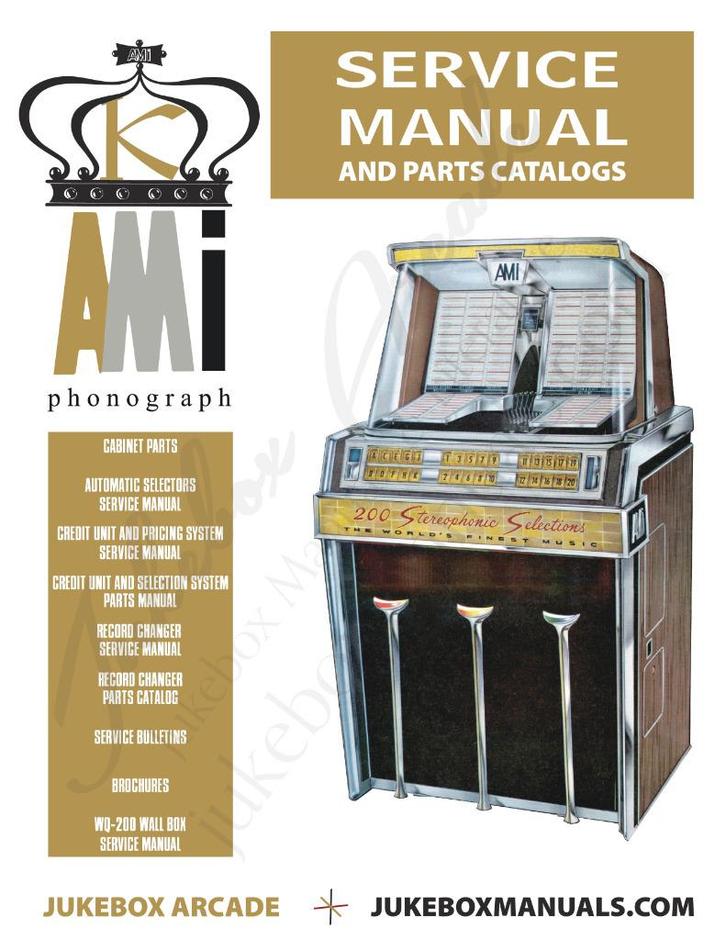 Boekwerk Manual Gebruikaanwijzing Ami K, Verzamelen, Automaten | Jukeboxen, Seeburg, 1950 tot 1960, Ophalen of Verzenden