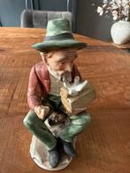 Retro beeldje man met duif - jaren 70, Antiek en Kunst, Ophalen of Verzenden