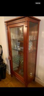 Grange Mahoniehouten Vitrinekast, Huis en Inrichting, Gebruikt, 150 tot 200 cm, 25 tot 50 cm, Overige houtsoorten