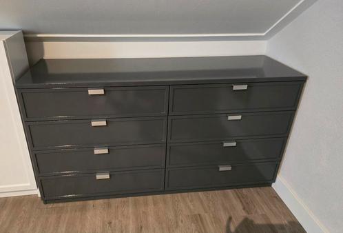 Grote ikea ladekast 8 lades donker grijs kast, Huis en Inrichting, Kasten | Ladekasten, Zo goed als nieuw, Minder dan 100 cm, 150 tot 200 cm