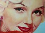 Schilderij Marilyn Monroe, model/actrice. Portret olieverf., Minder dan 50 cm, 75 tot 100 cm, Schilderij, Ophalen of Verzenden