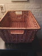 stevige bruine rotan mand, Ophalen, Gebruikt, Rechthoekig, Riet