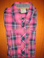 Pink/blauw geruit hemd, L. J.A. Ragg, lange mouw, Ophalen of Verzenden, Zo goed als nieuw, Overige kleuren, Halswijdte 41/42 (L)