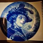 Delfts Blauw Bord - Boch Frères - Rembrandt Portret, Antiek en Kunst, Ophalen of Verzenden