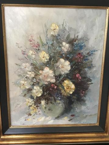 Gerardus Johannes Ernens olieverf stilleven bloemen  beschikbaar voor biedingen
