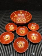 Vintage houten pindaschaaltjes., Ophalen of Verzenden