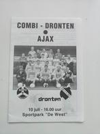 Combi Dronten - AJAX 10-7-1993 Programma, Verzenden, Zo goed als nieuw, Ajax, Boek of Tijdschrift