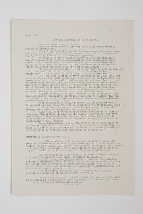 9 april 1941 - Het Parool no. 6 | Heruitgave, Boeken, Tijdschriften en Kranten, Zo goed als nieuw, Krant, Verzenden