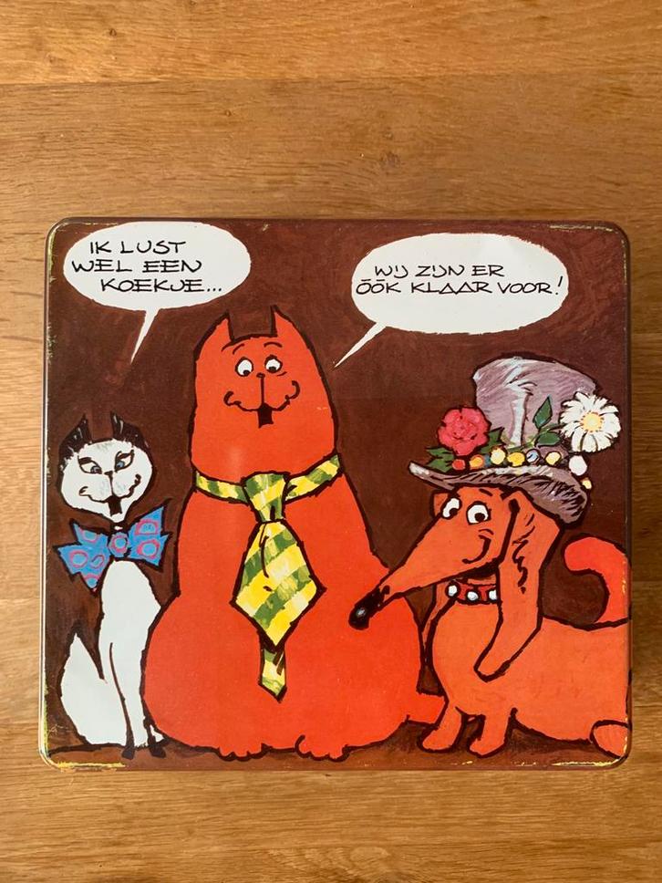 Koekblik van de rode kater van Jan, Jans en de kinderen, Huis en Inrichting, Keuken | Servies, Gebruikt, Overige stijlen, Ophalen of Verzenden