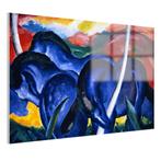 Grote blauwe paarden - Franz Marc | Plexiglas 105x70 cm, Antiek en Kunst, Kunst | Schilderijen | Klassiek, Verzenden