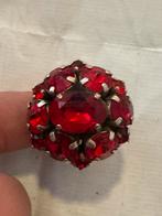 Frangos ring met rode swarovski stenen, Ophalen of Verzenden, Zilver, Ring