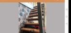 Stalen trap met hardhouten tredes., Doe-het-zelf en Verbouw, Ladders en Trappen, Ophalen, Gebruikt, 2 tot 4 meter