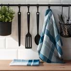 Keukenhanddoeken 3 stuks Handdoeken 50x70cm LEOLTE blauw, Blauw, Leolte, Nieuw, 4033ev Lienden