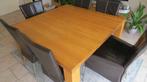 Vierkante Eiken eettafel 140x140, Huis en Inrichting, Tafels | Eettafels, Ophalen, Gebruikt, Vijf personen of meer, 100 tot 150 cm