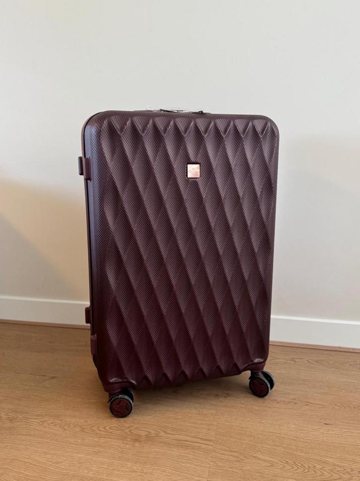Charm London koffer L / 76 cm + TSA slot / Bordeaux rood, Sieraden, Tassen en Uiterlijk, Koffers, Nieuw, Hard kunststof, 70 cm of meer