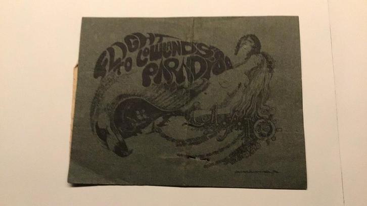 Kaartje flight to lowlands paradise 25 nov 1967 ( 1e), Antiek en Kunst, Kunst | Etsen en Gravures, Ophalen of Verzenden