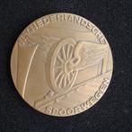 NS Herdenkingspenning Spoorwegstaking 17 September 1944, Ophalen of Verzenden, Brons, Nederland