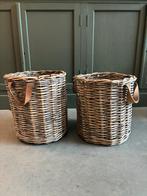 Rieten manden, Ophalen, Gebruikt, Rond, Riet