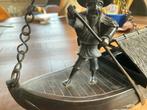 Bronzen beeld van visser in boot, Ophalen of Verzenden, Brons