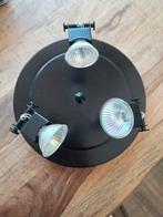 Dijkstra zwarte plafonnière met 3 verstelbare spots, Huis en Inrichting, Lampen | Plafondlampen, Ophalen of Verzenden, Gebruikt
