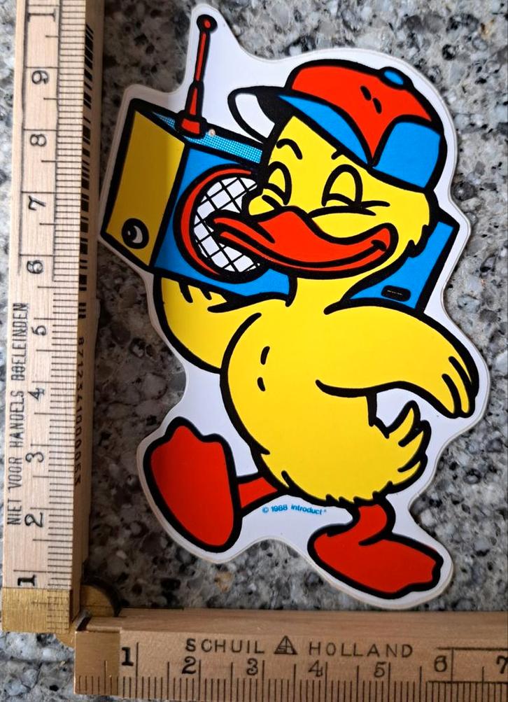 Vintage sticker Introduct Holland lelijk Eendje Citroën 2CV, Verzamelen, Stickers, Zo goed als nieuw, Overige typen, Ophalen of Verzenden