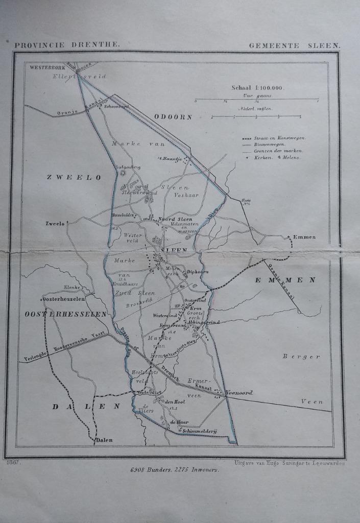 26 Sleen Litho Kuyper 1867, Antiek en Kunst, Kunst | Litho's en Zeefdrukken, Ophalen of Verzenden