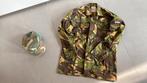 Carnaval Legerjas Army Defensie jasje blouse met pet, Gedragen, Carnaval, Maat 42/44 (L), Ophalen of Verzenden