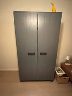 WOOOD Kledingkast Dennis – Staalgrijs – 11120255 cm, Huis en Inrichting, Ophalen, Gebruikt, 100 tot 150 cm, 200 cm of meer