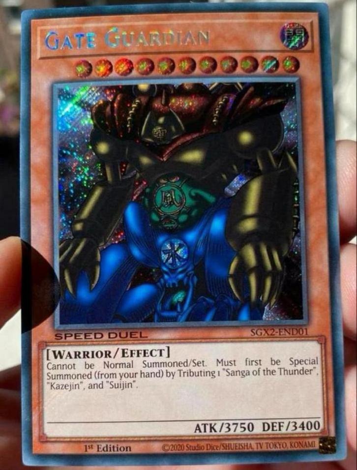 Yu-Gi-Oh! Gate Guardian SGX2 1st Edition !, Hobby en Vrije tijd, Verzamelkaartspellen | Yu-gi-Oh!, Zo goed als nieuw, Losse kaart
