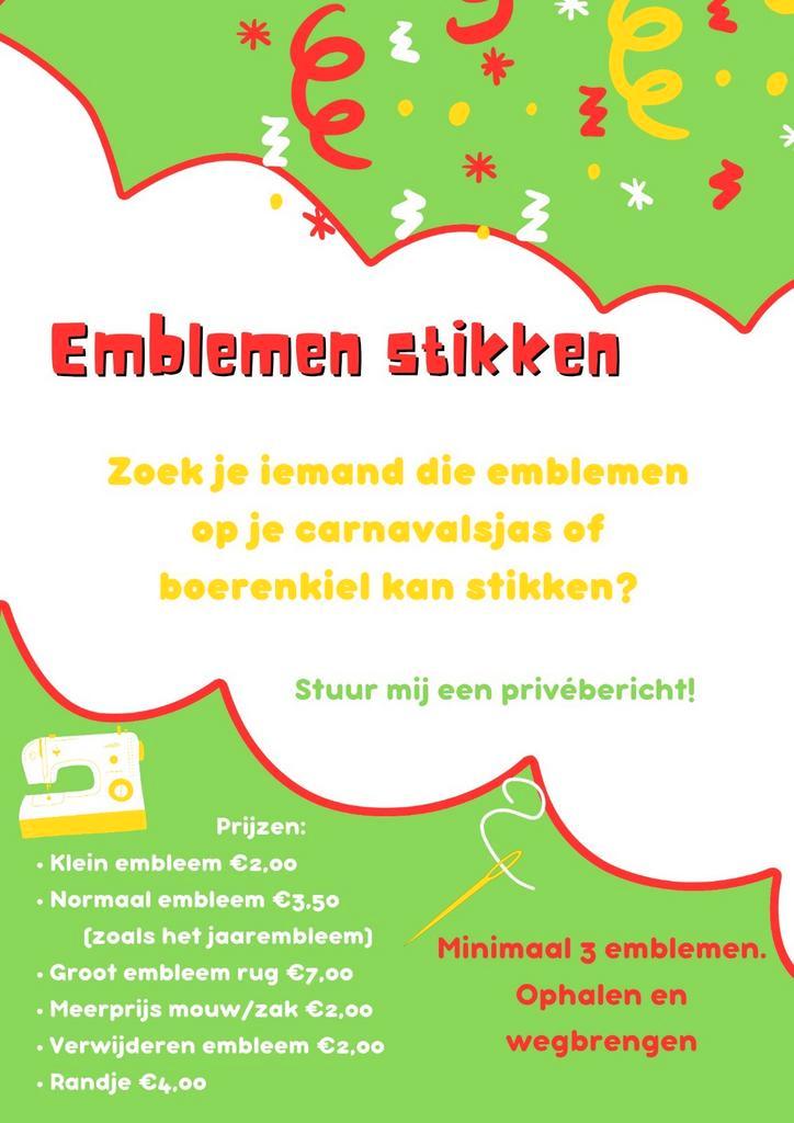 Emblemen stikken op je kleding, Kleding | Dames, Carnavalskleding en Feestkleding, Nieuw, Carnaval, Ophalen