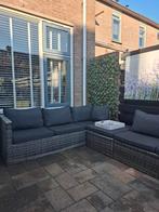 Mooie loungeset hoekbank met hocker, Tuin en Terras, Tuinsets en Loungesets, Ophalen, Wicker, Hocker