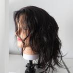 zwarte pruik (NIEUW) 100 % human hair, Verzenden, Nieuw, Pruik of Haarverlenging