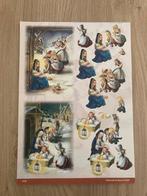 Kerst knipvel kerststal (2x), Hobby en Vrije tijd, Kaarten | Zelf maken, Ophalen of Verzenden, Nieuw, Kerst, Knipvel
