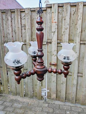 Houten Vintage hanglamp beschikbaar voor biedingen