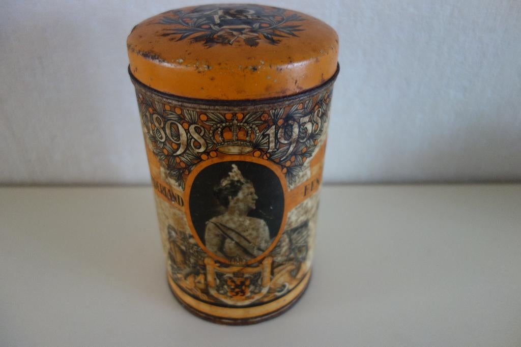 Blik Koningin Wilhelmina, Verzamelen, Blikken, Ophalen of Verzenden, Gebruikt, Overige