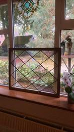 Prachtig antiek glas in lood raam afm 78 bij 98 cm, Antiek en Kunst, Curiosa en Brocante, Ophalen