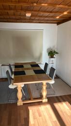 Eiken kasteeltafel massief, Huis en Inrichting, Tafels | Eettafels, Ophalen, 100 tot 150 cm, Eikenhout, 200 cm of meer