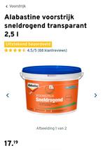 Alabastine voorstrijk, Doe-het-zelf en Verbouw, Verf, Beits en Lak, Wit, Ophalen of Verzenden, Minder dan 5 liter, Verf