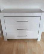Witte commode 3 lades 114x91.5 cm, Ophalen, Gebruikt, 50 tot 70 cm, 100 cm of meer