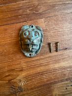 Koperen leeuwenkop deurbel, Ophalen of Verzenden, Gebruikt