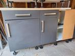 Keuken / Keukenblok Antraciet, Ophalen of Verzenden, Gebruikt, Grijs, Hoekkeuken