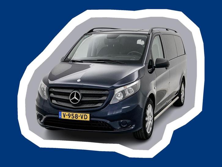 Mercedes-Benz Vito 111 CDI Lang DC Navigatie Dubbele cabine, Auto's, Bestelauto's, Bedrijf, Te koop, ABS, Achteruitrijcamera, Airbags